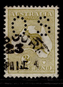 AUSTRALIA GV SG O20, 3d olive, FINE USED. Cat £16.