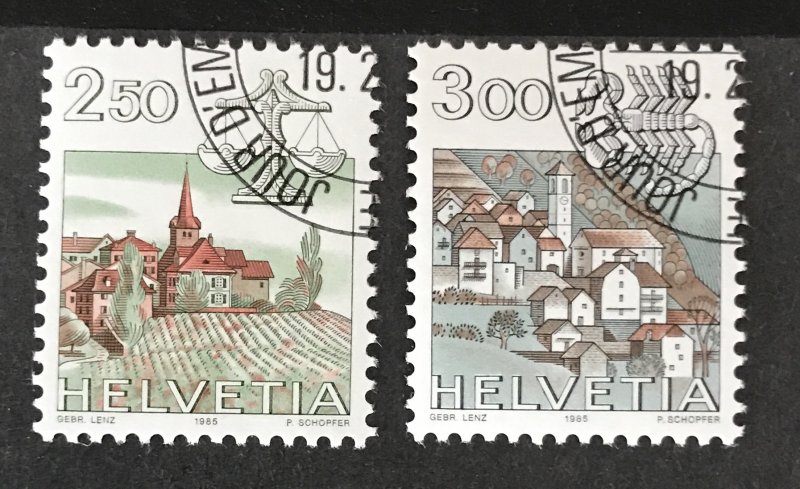 Switzerland 1982-86 #726-27, Used, CV $2.05