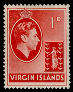 BRITISH VIRGIN ISLANDS GVI SG111, 1d scarlet, LH MINT.