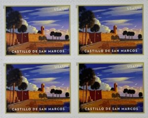 Castillo de San Marcos Stamps 5 Pane of 4pcs, $7.95  buy 1 get 5 total 20 stamps