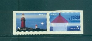 Norway - Sc# 1521-2. 2007 Lighthouses. MNH $4.00.