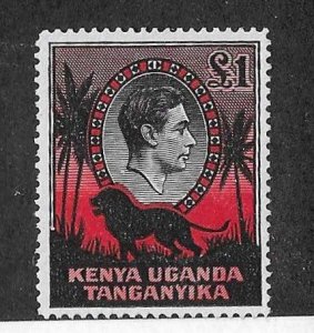 Kenya  Uganda Tanganyika Sc #85 top pound value  perf 14 NH VF