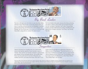 #3096-03 FDC USPS Ceremony Program BIG BAND LEADERS & SONG WRITERS (12993)