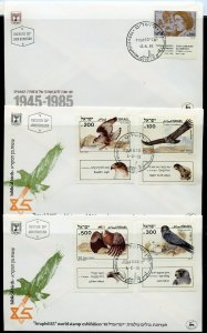 ISRAEL LOT OF 18 1985 FIRST DAY COVERS