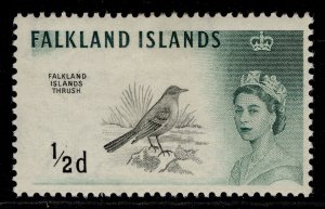 FALKLAND ISLANDS QEII SG193, ½d black & myrtle-green, M MINT.