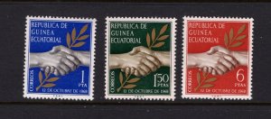 Equatorial Guinea  #1-3 1968 Independence set VFMNH CV $1.05