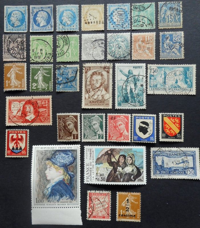 Packet, 32 different France plus 4 French Morocco, mostly used