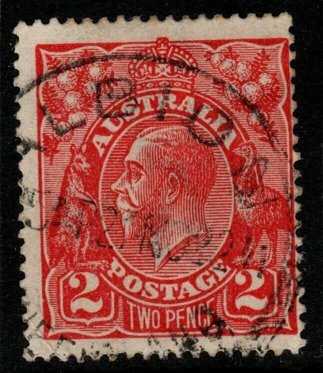 AUSTRALIA SG63 1922 2d BRIGHT ROSE-SCARLET USED