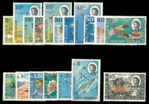 B.I.O.T. 1968 QEII Marine Life set complete very fine used. SG 16-30. Sc 16-33.