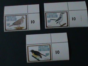 NETHERLANDS ANTILLES- SC#459-61-BEAUTIFUL LOVELY BIRDS  MNH  VF-HARD TO FIND