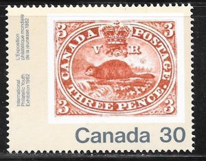 Canada 909: 30c North American Beaver, 3d stamp 1851, MNH, VF