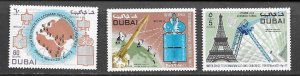 Dubai 146, C55-6 MNH Telecommunications set cpl.  , vf 2022 CV $ 4.20