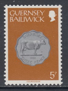 Guernsey 177 Coin on Stamp MNH VF