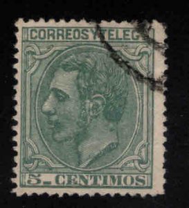 Spain 243 Used  King Alfonso II  1879 stamp nice cnr cx and centering.