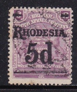 Album Treasures Rhodesia Scott # 88 5p on 6p rhodesia Overprint VF Used CDS