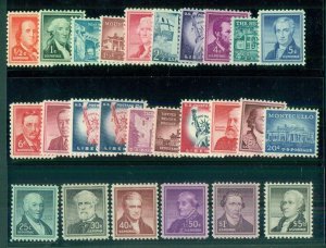 US #1030-53, Complete set, og, NH, VF, Scott $64.60