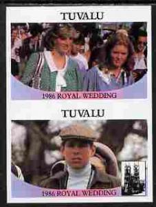 Tuvalu 1986 Royal Wedding (Andrew & Fergie) $1 imperf...