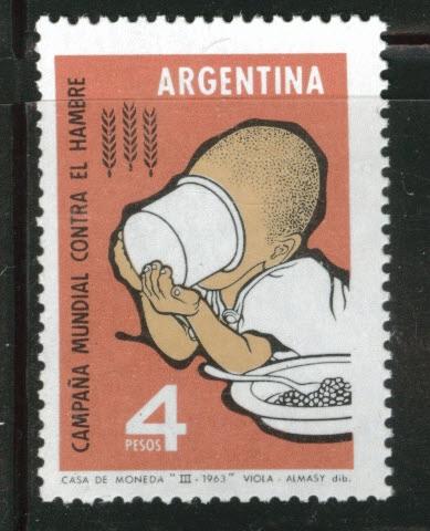 Argentina Scott 746 MNH** FAO Freedom from Hunger 1963 stamp