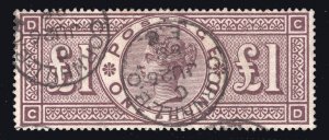 MOMEN: GREAT BRITAIN SG #185 1884 USED CHOICE XF £2,800 LOT #66817*