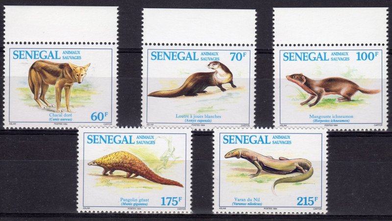 Senegal 1994 Sc#1093/1097  Wild Animals Set (5) perforated MNH