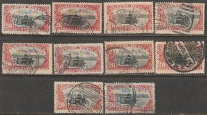 MEXICO E2, 20¢ Motorcycle. Special Delivery wmkd. 10 SAMPLES Used. F-VF.