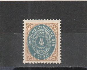 Danish West Indies  Scott#  18  MH  (1901 Numeral of Value)