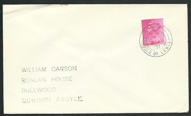 GB SCOTLAND 1971 cover ACHMORE / ISLE OF LEWIS cds.........................66593