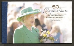 Guernsey Alderney 2002 QEII booklet sc 184a, 773a, 774a,b,c