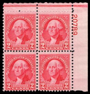 USA 707 Mint (NH) Plate Block of 4