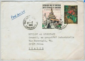 44749 - CAMEROON Cameroon - POSTAL HISTORY - COVER to ITALY 1982 Flowers-