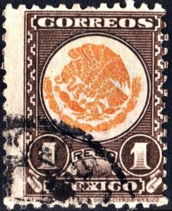 Mexico SC#719 1p Coat of Arms (1934) Used