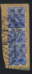 Germany AM Post Scott # 629, used, pair+single, var. inverted o/p, opp,Mi# 48IIK