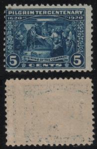 Scott 550 5c Pilgrim Tercentenary