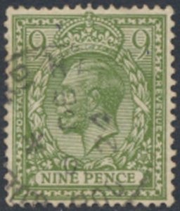 GB  SG 393a Olive Green    SC# 183 *  Used see details & scans