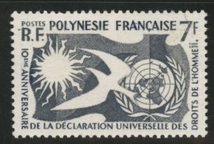 French Polynesia Scott 191 MH* 1952 Human Rights Issue