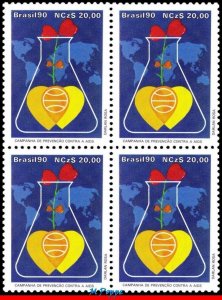 2239 BRAZIL 1990 AIDS PREVENTION, HEALTH, MI# 2351 RHM C-1676, BLOCK MNH