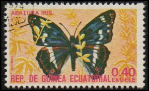 Equatorial Guinea sw1011 - Cto - 0.40e Purple Emperor Butterfly (1975)