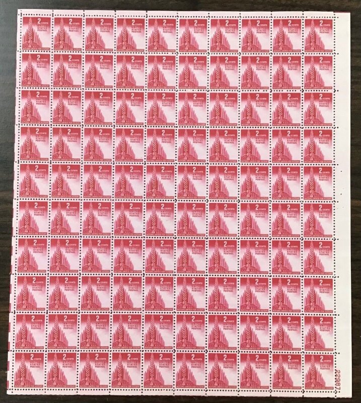 907    Allied Nations, Allegory WWll  2¢ MNH Sheet of 100 FV $2.00  in 1943 