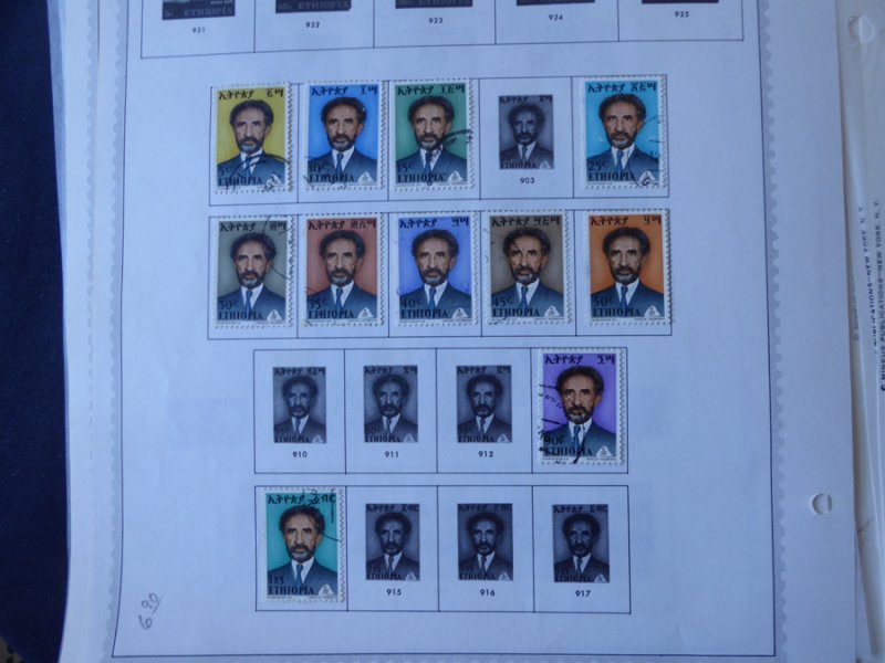 Ethiopia 1966-1993 Stamp Collection on Album Pages