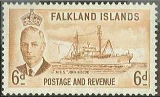 1952 Falkland Islands Scott 113 MSS John Biscoe MLH