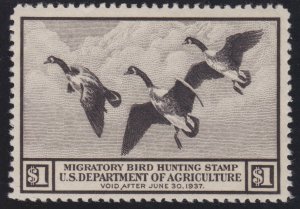US RW3 $1 Duck Hunting Mint VF OG H SCV $150