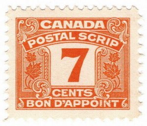 (I.B) Canada Revenue : Postal Scrip 7c