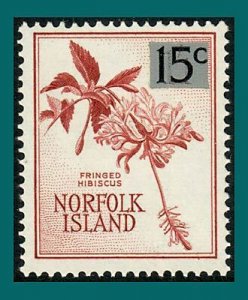 Norfolk Island 1966 Surcharge Hibiscus, mint  #77,SG66