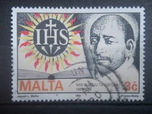 MALTA, 1991, used 3c, St. Ignatius of Loyola Scott 771