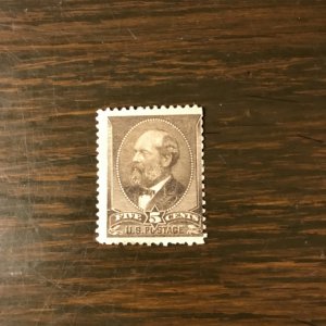 US SCOTT 205 - 5¢ James A. Garfield (4) - M, H, F/VF