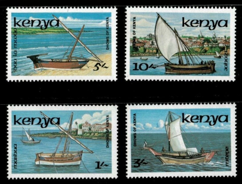 Kenya 1986 - Dhows of Kenya, Ships - Set of 4v - Scott 384-87 - MNH