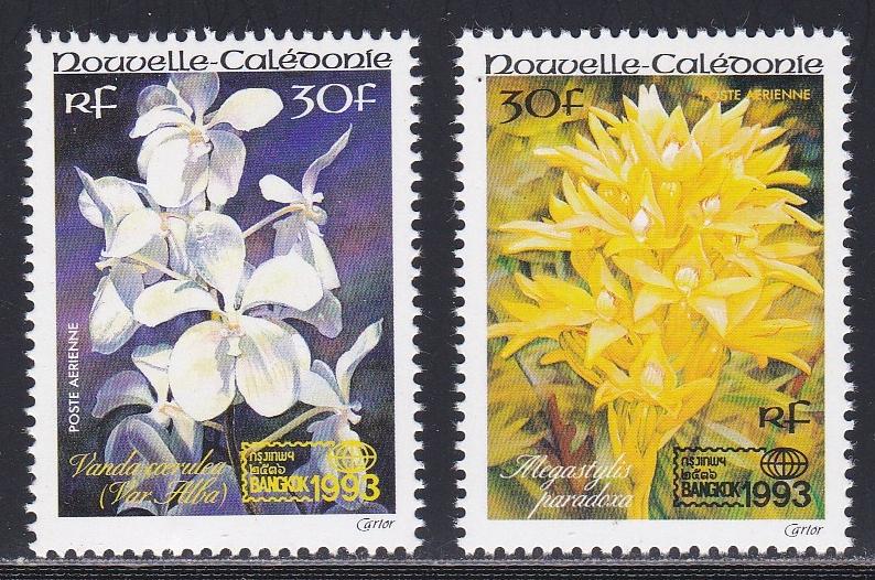 New Caledonia # C249-250, Orchids, NH, 1/2 Cat.