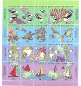 Cocos  Island  289-92   1994  sheet  20  VF  NH