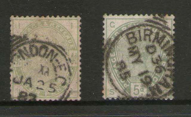 GB 1883 Queen Victoria SG 192,193 FU