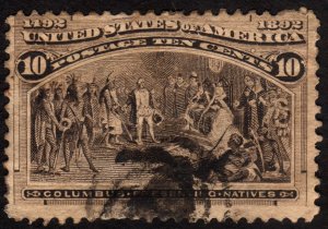 1893 US, 10c, Columbus Presenting Natives, Sc 237